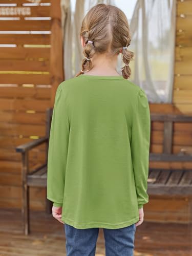 Image of Haloumoning Girls Crew Neck T Shirts Peplum Babydoll Tops Tees 4-15 Years | Girls T-Shirts, Casual Loose Tunic Tops, Cute Ruffle T Shirts, Short Sleeve Shirts, Long Sleeve Blouse