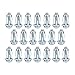 40pcs M4 M5 M6 Petal Rivets Nut Jack Nuts Car Metal Screw for Hollow Wall Iron Skin Petal Nut (Color : Silver, Size : 40pcs M6x25)