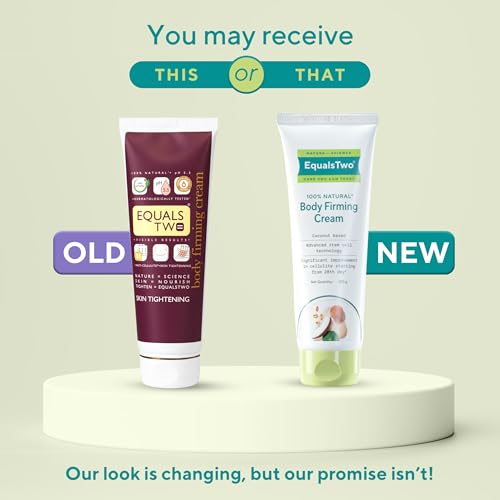 EQUALSTWO by Zydus Body Firming Cream, Anti-Cellulite Cream for Skin Tightening & Elasticity, Enriched with Vitamin C, Shea Butter, Logan Fruit, & Lotus Flower Extract, PH 5.5, Dermatologically Tested, 100ml