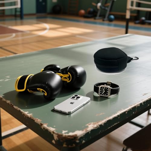 KOSTOO Retainer Case, Clear Slim Aligner Mouth Guard Case Dental Brace Box Neoprene Protective Bag with Carabiner for Brace and Aligner