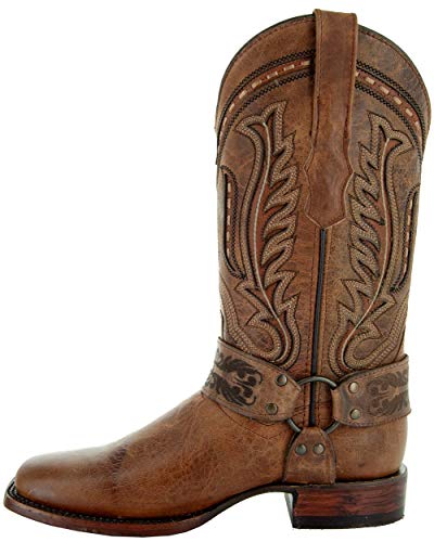 Soto Boots Women's Harness Cowgirl Boots, Genuine Leather Cowgirl Boots, Handcrafted Cowboy Boots For Women M500384
