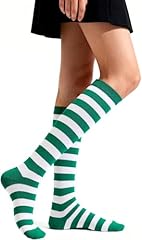 Green and White Striped