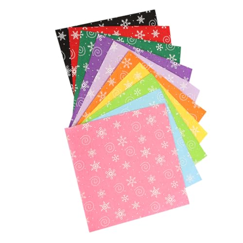 ULDIGI Cute Snowflake Pattern Cloth 10pcs Handmade Non-Woven Fabrics for Kids' Christmas Craft