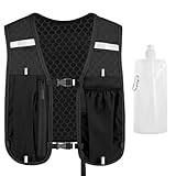 MUNSKT Gilet de Course léger avec Bouteille d'eau Pliable, Sac à Dos...