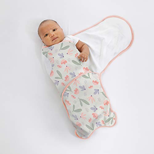 Image of Ingenuity Farewell Fuss Adjustable Easy-Wrap 2-pk Baby Swaddle Set - Posy