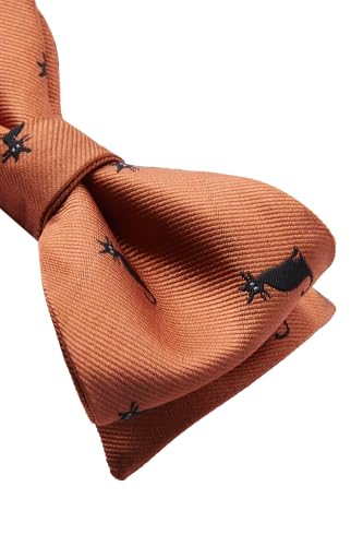 Image of HISDERN Bow Ties for Men Self Tie Animal Bowties Pocket Square Woven Silk Fun Bowtie Handkerchief Set for Wedding Party