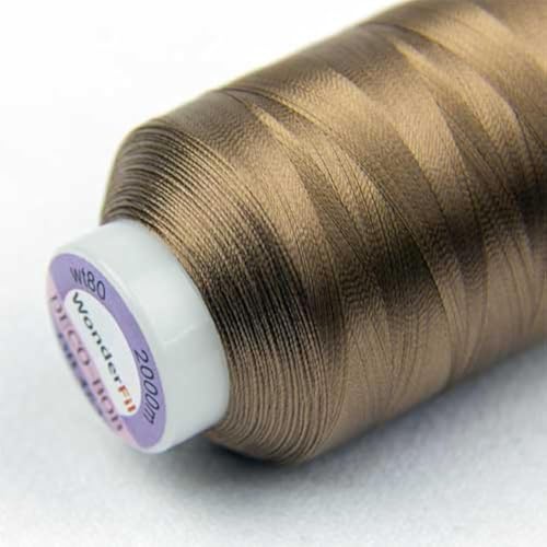 Hilo de poliéster fino, 80wt, 2000 m, marca WonderFil