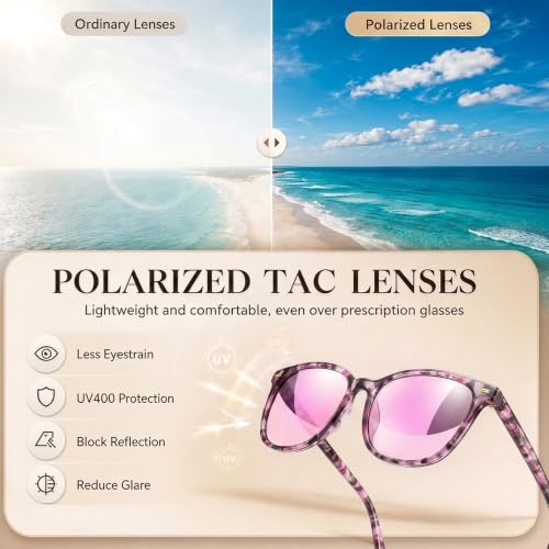 Image of Myiaur Polarized Sunglasses for Women with UV400 Protection Mirrored Lens