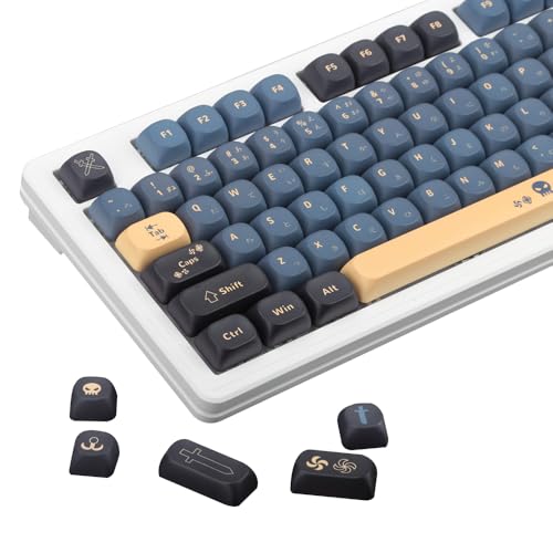 PBTキーキャップ剣モチーフ-MOA輪郭キーキャップは、カスタムキーボード60 65 75 100%、5側染色昇華に適しており、134キーキャップセットはCherry Gateron MXスイッチキーボードに適している