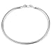 Produktbild MATERIA 925 Silber Armband Schlangenkette 17-23cm - Beads Armband Karabiner 3mm mit Box #SA-7, Länge:18 cm