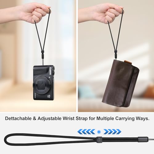 Funda para cámara Lacdo para Canon PowerShot SX740 marrón miniatura 5