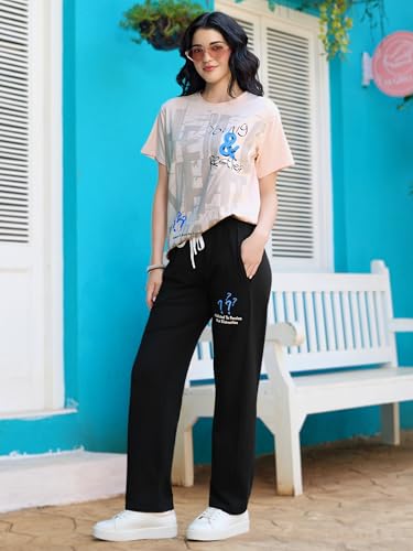 Image of ZEYO Night Suit for Women's Printed Night Dress of Top and Pyjama