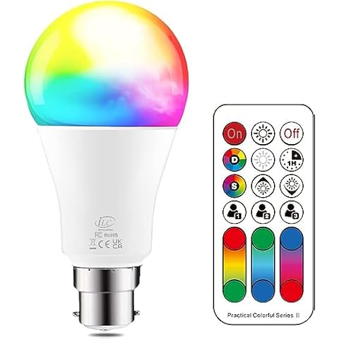 iLC 10W B22 Colour Changing LED Bulb Cover