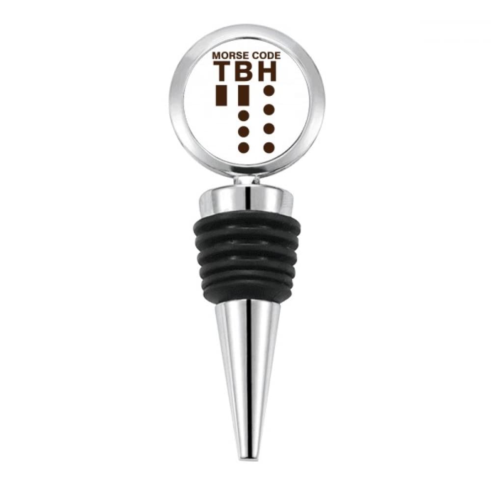 morse code hstly expressed point line Bottle Stopper Stainless Steel Rubber Reusable