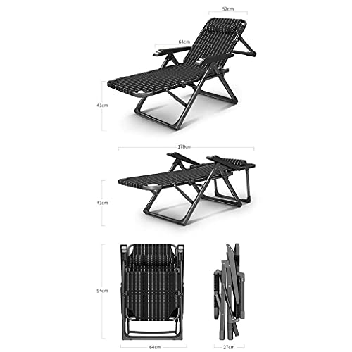 Chaises longues inclinables Zero Gravity avec assise large 64CM - 4