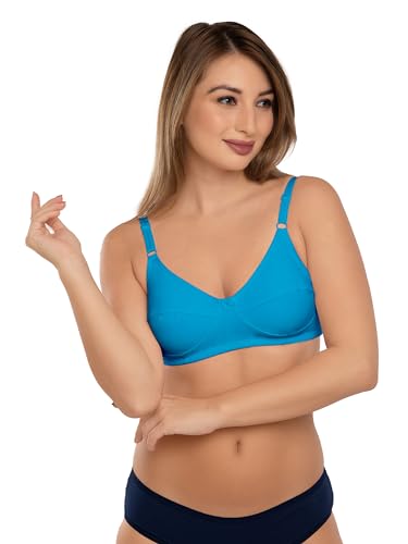 Image of Daisy DEE Women's Cotton Seamed Non-Wired Regular Straps Full Coverage Non-Padded Bra - NSHTL