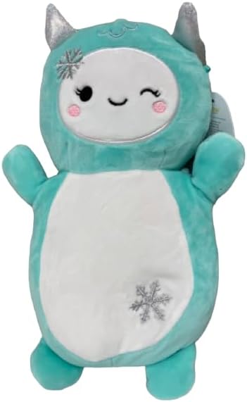 Squishmallows Official KellyToy 10 Inch Hug Mees Christmas Holiday 2023 (Yollie The Yeti)