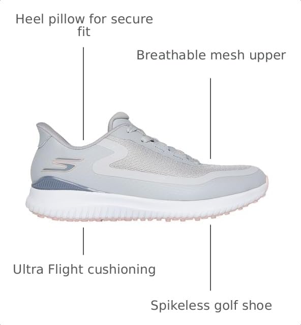 Image of Skechers Women's Flight Slip-Ins Golf Shoe | Golf, Slip-ins, ULTRA FLIGHT Cushioning, GOGA MAX, Breathable, Lightweight, Water Repellent