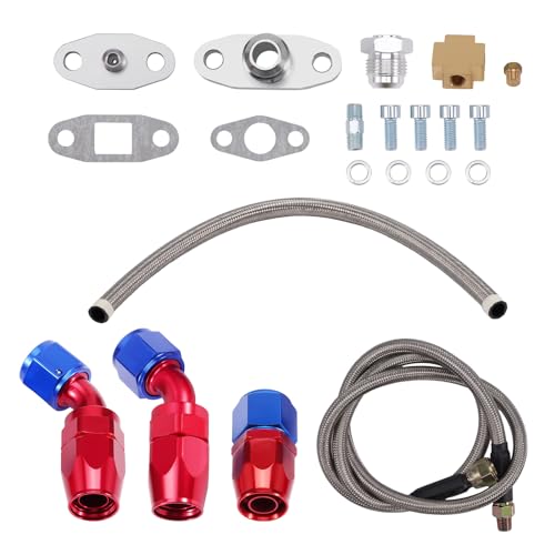 maXpeedingrods Turbo Oil Feed & Return Drain Line for T3 T4 T70 T66 T25