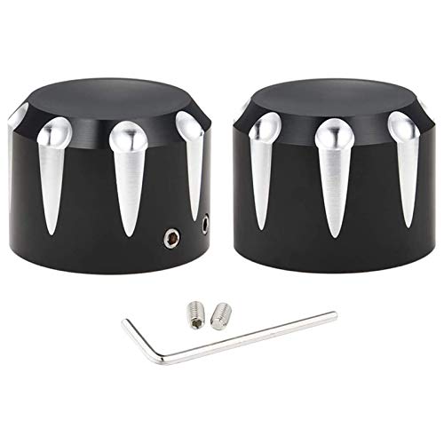 Black Front Axle Nut Cover Cap for Softail Road Street Glide 2002-2020