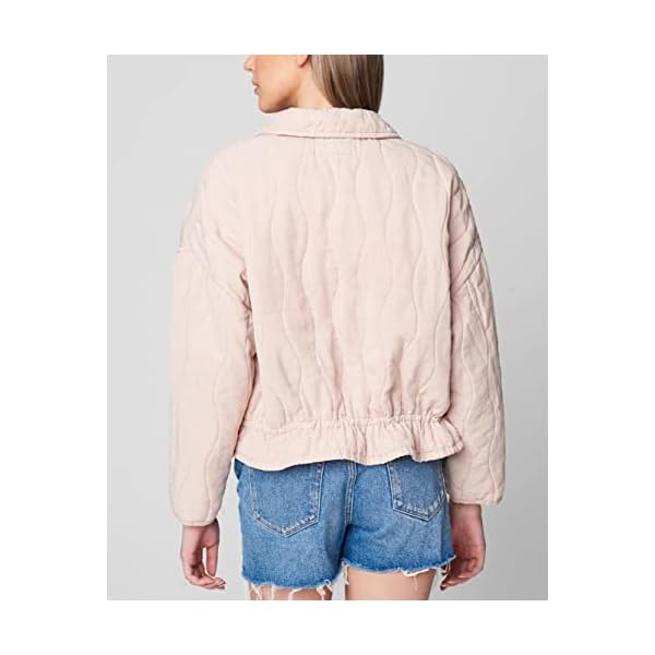 [BLANKNYC] womens Luxury Clothing Quilted Print Jacket, Comfortable & Stylish Windbreaker Coat - Image 3