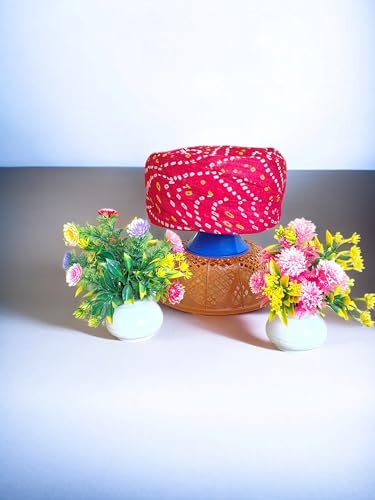 Image of Imperial Safa Jodhpuri Pachrangi Lahriya paghdi,Atiyali, Rajputana darbari Safo,Pagdi, Multi Colour, Rajasthani Casual Wear Turban Self Design Traditional Rajasthani Panchrangi, Wedding