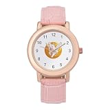 American Eskimo Dog Running Angel Wings Womens elegante orologio analogico al quarzo orologio da polso cinturino in pelle, Stile:, regular, Cinturino