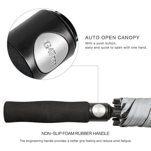 Image of G4Free 47 /54 /62 /68 Inch Automatic Open Golf Umbrella Oversize Extra Large Double Canopy Vented Windproof Waterproof Stick Umbrellas