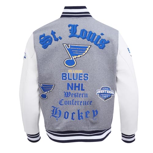 Image of Pro Standard Mens NHL Old English Varsity Jacket