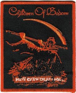 Children of Bodom - Hate Crew Death Roll - Red Embroidered Iron On Patch