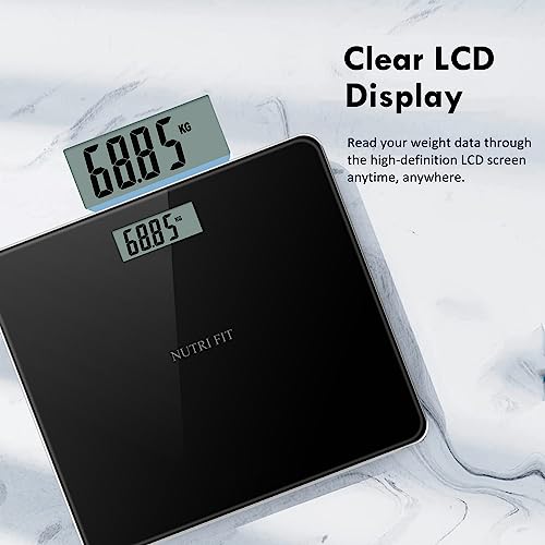 Nutri Fit Digital Bathroom Scale For Body Weight, Bath Scale For Accurate Weight Watching With Large Lcd Display, Most Accurate For The Elderly Safe Home Use thumb #3