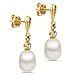 Produktbild Orovi Damen Ohrringe Perlen Set Ohrstecker 14Karat Gold Gelbgold (585) Schmuck mit CZ