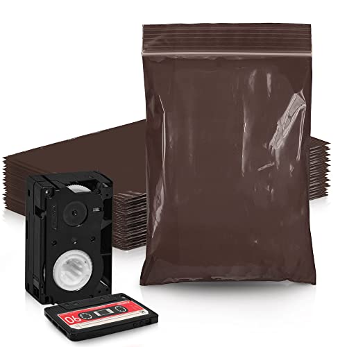 PUREVACY Amber Zip Bags for Packaging, 6 x 8 Inches. Pack of 1000 Brown Plastic Zip Baggies. Zip Poly Bags Reclosable. Polyethylene Reclosable Bag 3 Mil. Reclosable Plastic Bags with Zipper Closure