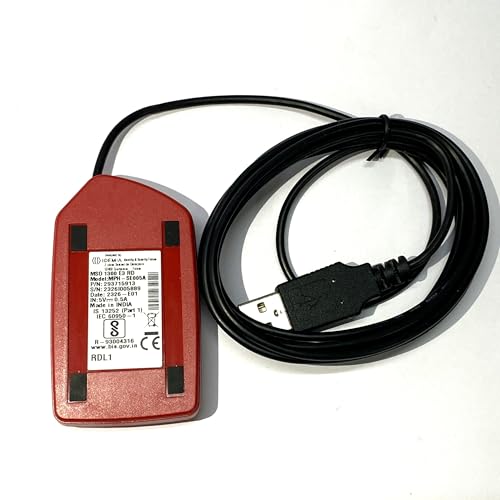 Image of Morpho E3 L1 MSO-1300 E3 Biometric Fingerprint Scanner with RD Service & Version Device (Red) | with High Secured Technology