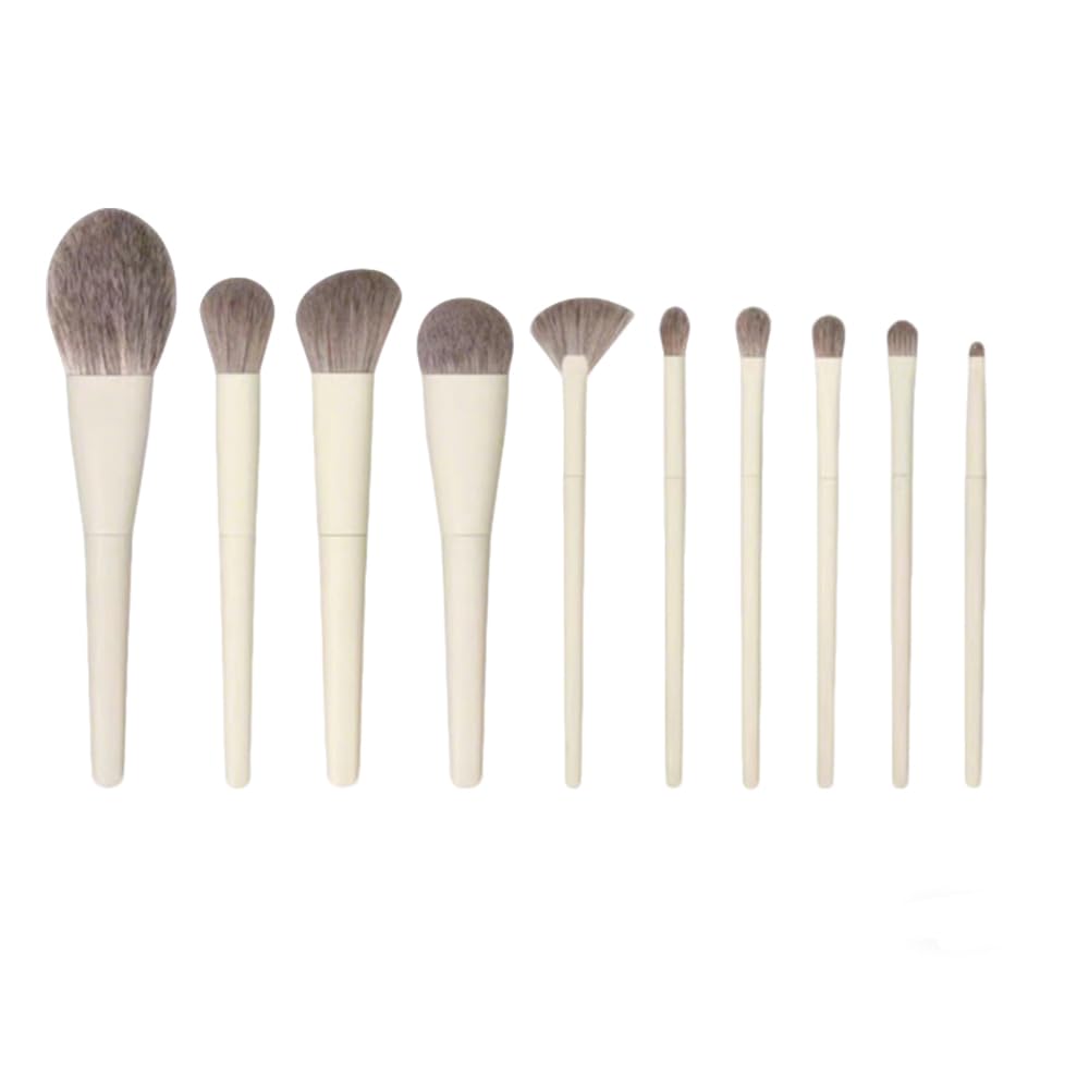MELADY 10-Piece Makeup Brush Set, Soft Synthetic Bristles - Full Kit for Eyeshadow, Blush, Concealer, Setting Powder Professional Tools for Beginners & Makeup Artists