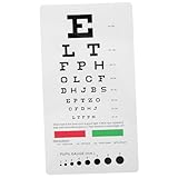 HOLIDYOYO Doppelseitige Sehtafel Tragbare Augentestkarte für Wand PVC für Augenuntersuchungen und Brillengeschäfte Klare Lesbarkeit Design