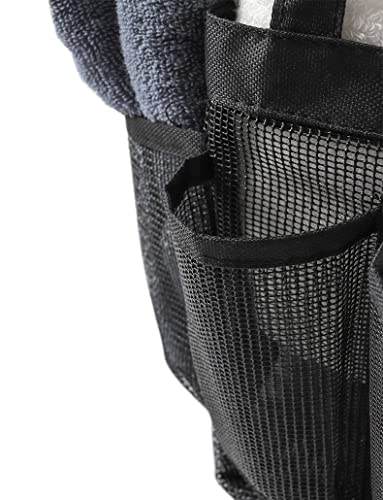 IBLUELOVER Mesh Shower Caddy Bag Bath Organizer Mesh Beach Bag Tote Waterproof Swim Bag Outdoor Grocery Organizer Cosmetics Travel Bag for Bathroom Dorm Gym Camping Beach Spa,21x18x 22cm - Image 4