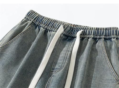 Men Outdoor Wide Leg Washing Jean Pants Trousers Neutral Enlarge Loose Straight Pants2