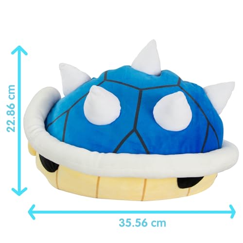 Tomy Mario kart-peluche mochi caparazón azul 40 cm 1, t12956 , color/modelo surtido