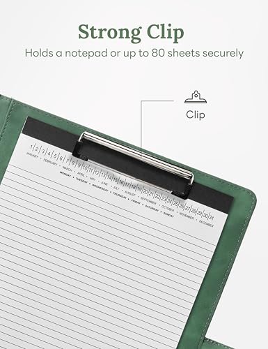 Image of Clipboard Folder Padfolio, Mymazn Writing Portfolio Faux Leather Clipboards with Cover for Legal Pad Holder Letter Size A4 8.5 x 11 for Business Conference Notepad Clip Boards