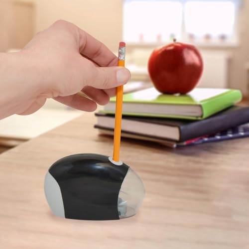Westcott 55851 Small Battery Powered Pencil Sharpener for School, Home, and Work, Black