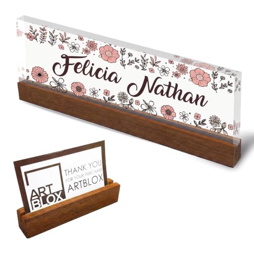 Image of Personalized Clear Acrylic Desk Nameplate