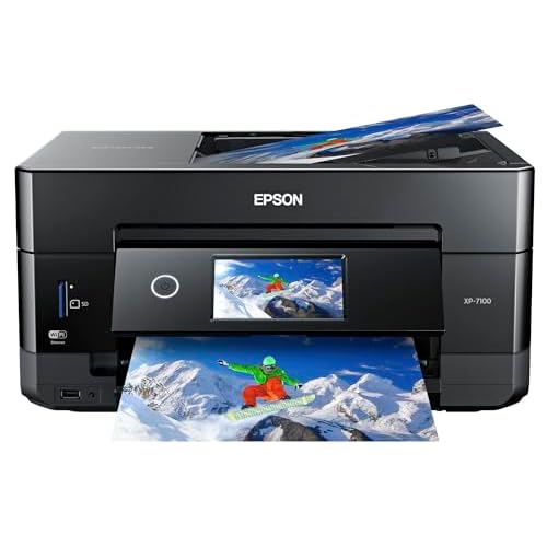 Epson XP-7100 Expression Premium Wireless Color Photo Printer, Black