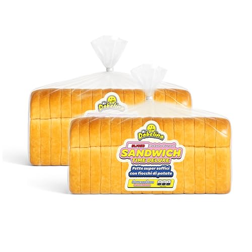 Mr.Dobelina Pan de Sándwich, 2 Paquetes de 550g, 14 Rebanadas 1.6cm Pan Suave y Dorado, Ideal para Tostadas Ricas y Recetas Gourmet Dulces o Saladas