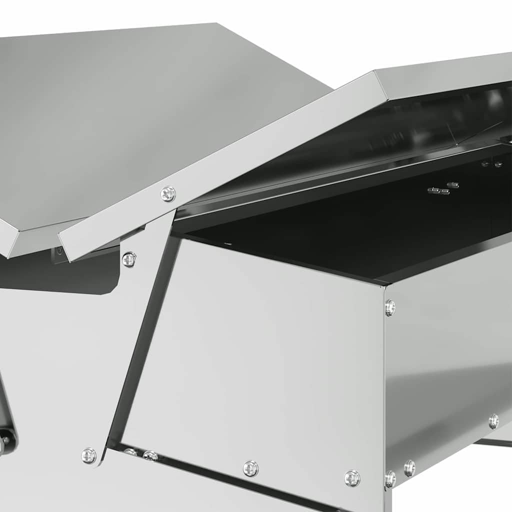 Comedero para gallinas (75 x 53 x 20,5 cm, acero galvanizado)