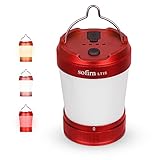 Sofirn LT1S LED Camping Lantern, Rechargeable Lantern with Dimmable Warm / Cool Light, Red Light, Wa