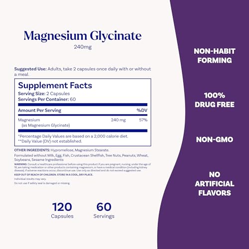 Natrol High Absorption Magnesium Glycinate 240 mg, 120 Capsules - image 4