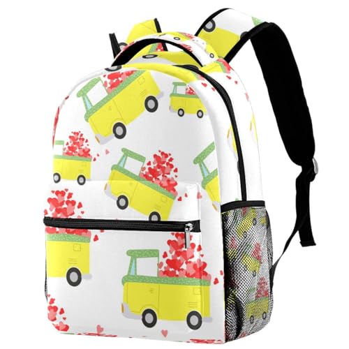 Sac à dos d'école jaune de 40cm pour adolescente, fille et garçon branchés
