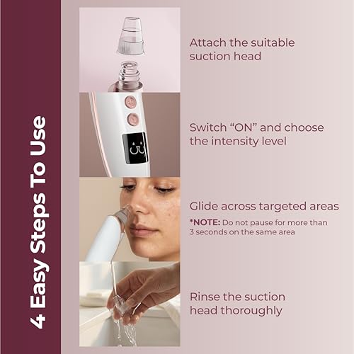 Image of Lifelong Blackhead Removal Machine | Black Head Remover Tool | Vacuum Pore Cleaning Machine for Black Heads, White Heads, Pimple Remover | Face Cleaner Derma Suction Device | Facial Machine for Face