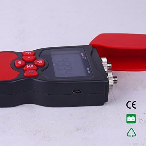Noyafa NF-909C Fiber Optic Tester side view showing micro USB port